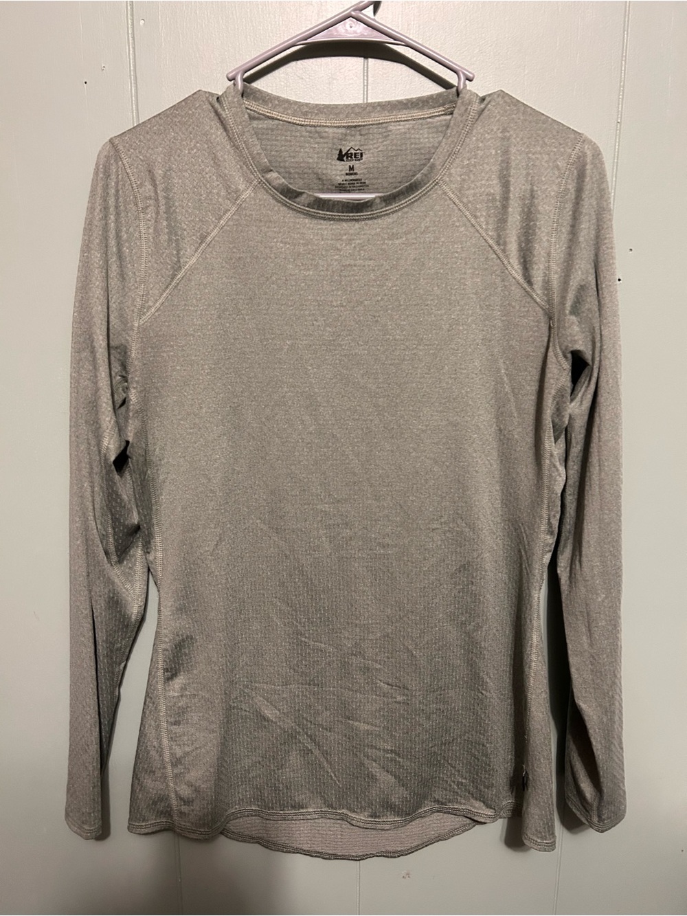REI Women's Long Sleeve Crew Top - Olive Green